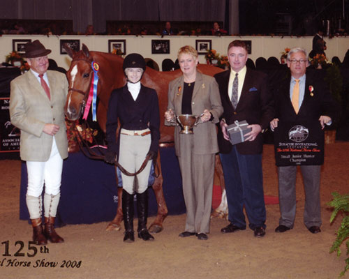 Red Rooster owned by Old Oak Farm Champion Small Junior Hunter 2008 National Horse Show Photo Reflections