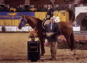 Alex Arute and Red Rooster Winner Junior Hunter Winners Stake 2009 Pennsylvania National Photo Al Cook