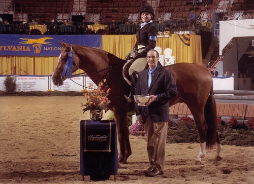 Alex Arute and Red Rooster Winner Junior Hunter Winners Stake 2009 Pennsylvania National Photo Al Cook