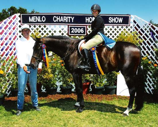 Glenda Morris and Mactler 2006 Year-End Champion Adult Amateur Hunters 18-35 Zone 10 and Pacific Coast Horse Show Association Menlo Charity Horse Show Photo JumpShot