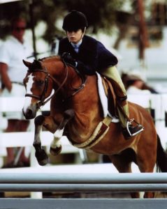 Grace Morton and Rainbow Canyon Top Ribbons Small Pony Hunters 2007 Oaks Blenheim Photo by JumpShot