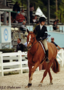 Gabbi Langston and Azian owned by Fastball Farm Large Junior Hunters 16-17 2010 Devon Horse Show Photo JL Parker