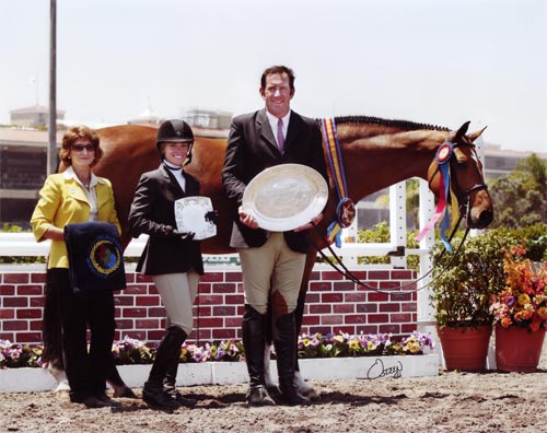 Archie Cox and Back in the Game, owned by Laura Wasserman Champion High Performance Hunters 2011 Del Mar National Photo Rick Osteen