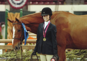 Gabbi Langston and Azlan owned by Fastball Farm Reserve Champion Large Junior Hunters 16-17 Handy Winner 2010 Capital Challenge Photo JL Parker