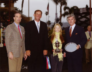Lucy Davis Lifetime Perpetual Trophy PCHA Overall High Point Jr. Hunt Seat Rider 17 & Under 2008 Del Mar National Photo Osteen