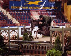 Stephanie Danhakl's Match Point ridden by Archie Cox 3'3" Pregreen Hunter 2014 Pennsylvania National Photo Al Cook