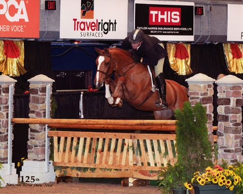 Archie Cox and Wesley owned by Ashley Pryde 2nd Year Green Hunters 125th National Horse Show at Syracuse Invitational 2008 Photo Reflections