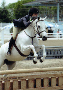 Skylar Nelson and Macy Grey owned by Wild Sky Farm Medium Pony Hunters 2010 Devon Horse Show Photo JL Parker