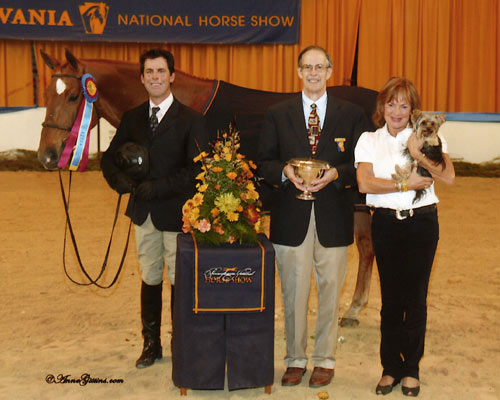 Peter Lombardo and Mandarin owned by Jane Fraze Champion Regular Conformation Hunter 2008 Pennsylvania National Photo Al Cook