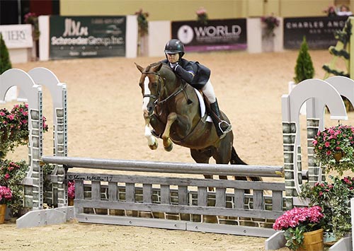 Stella Wasserman and Benetton Reserve Champion Large Pony Hunter 2017 Capital Challenge Photo by McMillen