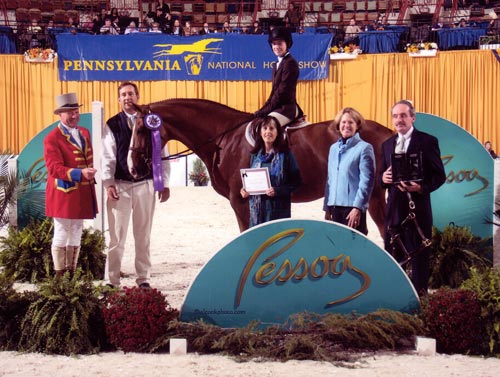 Cayla Richards and Presidio 7th Place USEF Hunter Seat Medal 2010 Pennsylvania National Photo Al Cook