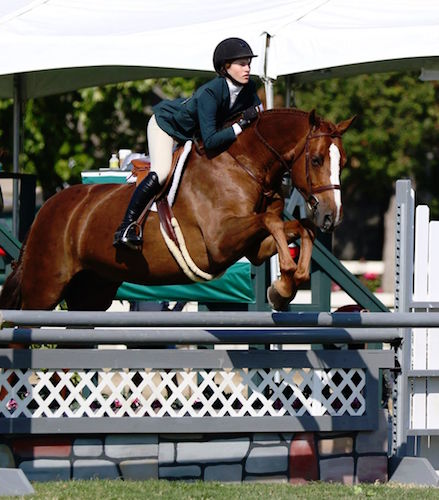 Hunter Siebel and Pure Abundance Champion Large Junior Hunter 2015 Menlo Charity Horse Show