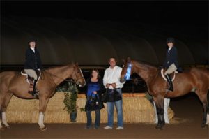 Lily Blavin and Montague Champion Polly Sweeney and Duet 8th National Hunter Derby 2013 Scottsdale Spring Classic Photo Deb Dawson