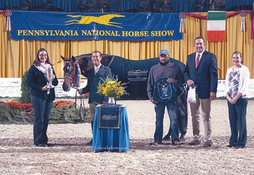 John French and Laura Wasserman's Boss Champion Green Conformation Hunter 2015 Pennsylvania National Photo Al Cook