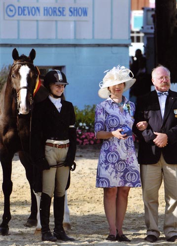 Lucy Davis and Clockwork owned by Old Oak Farm Reserve Champion Small Junior Hunters 16-17 2008 Devon Horse Show Photo Randi Muster