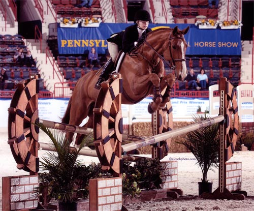 Lucy Davis and Patrick owned by Old Oak Farm 4th Place USEF Hunter Seat Medal 2010 Pennsylvania National Photo Al Cook