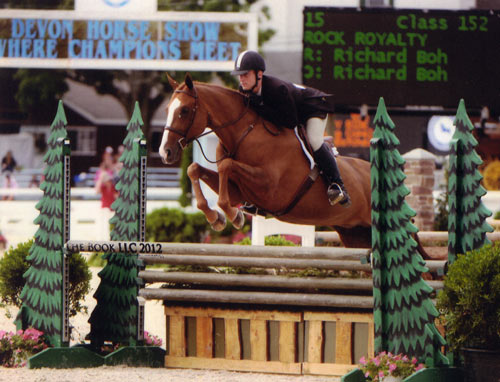 Richard Boh and Rock Royalty Amateur Owner Hunter 18-35 2012 Devon Horse Show Photo The Book LLC