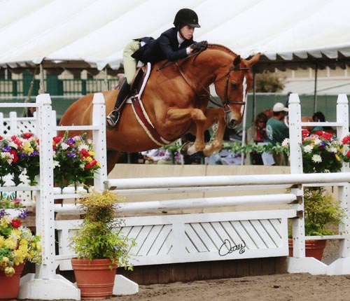 Gabbi Langston and Azian owned by Fastball Farm Large Junior Hunters 2009 Del Mar National Photo Osteen