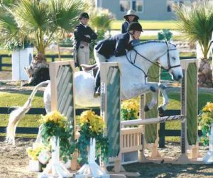 Karin Binz and Zivago Adult Hunter 36-50 2012 HITS Desert Circuit Photo Flying Horse