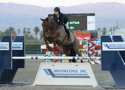 Melanie Selleck and Zenden 2014 HITS Desert Circuit Photo Flying Horse