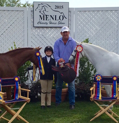 Stella Wasserman with Benjamin Buttons and Blueberry Hill Champion and Reserve Champion Small Pony Hunter 2015 Menlo Charity Horse Show