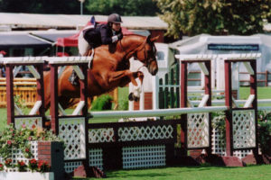 Chelsea Samuels and Brooklyn Champion Large Junior Hunters Oaks Blenheim Summer 2008 Photo Cathrin Cammett