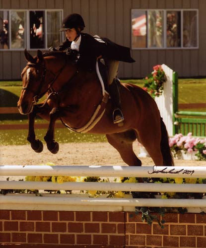 Gabbi Langston and Lexus Small Junior Hunters 15 & Under 2009 HITS Desert Circuit Photo Flying Horse