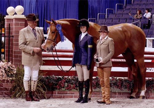 Gabbi Langston and Azian owned by Fastball Farm Winner Large Junior Hunters 16-17 Handy Round 2010 Washington International Photo Al Cook