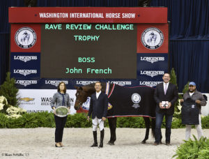 John French and Laura Wasserman's Boss Grand Hunter Champion 2015 Washington International Photo Shawn McMillen