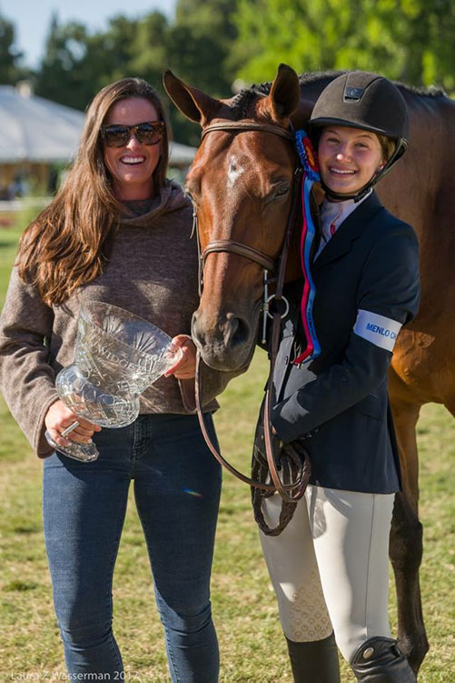 Hunter Siebel and Laura Wassermans Boss Grand Jr Champion 2017 Menlo Photo Laura Wasserman