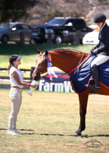 Ava Stearns and Laura Wasserman's Bocelli 2018 Jr. Hunter Finals National Championship-West Grand Champion 3'6" Photo by Captured Moment