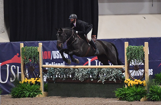 Jorge Hidalgo and Charlie Boy 2018 Las Vegas National Amateur Owner Hunter 3'6" Photo by Andrew Ryback