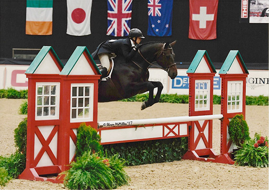 Virginia Fout and Carma 2017 National Horse Show Amateur Owner Hunter 3'3" 36 & Over, Champion Photo by Shawn McMillen