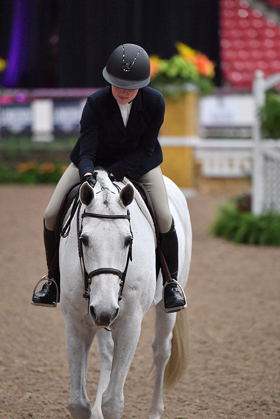 Emily Williams and Beach Boy Small Junior Hunter 16-17 Champion AON/USHJA National Championship 2019 Las Vegas National Horse Show