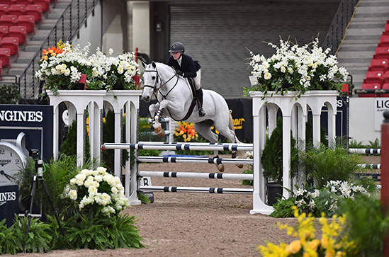 Emily Williams and Beach Boy Small Junior Hunter 16-17 Champion High Point Junior Rider 2019 Las Vegas National Horse Show