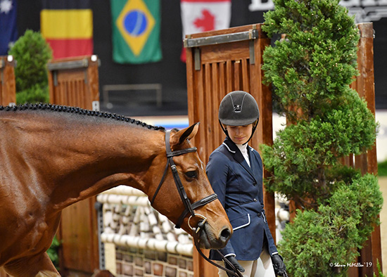 Kyra Russell and Favorite Large Junior Hunter, 15 & Under 2019 National Horse Show Photo by Shawn McMillen