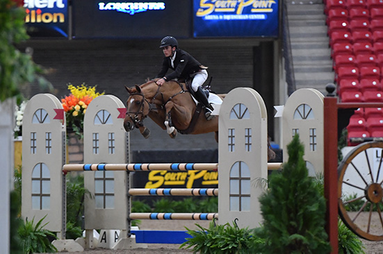 Trent McGee and Boucherom Winner 1.35m Jr/Am Grand Prix 2019 Las Vegas National Horse Show