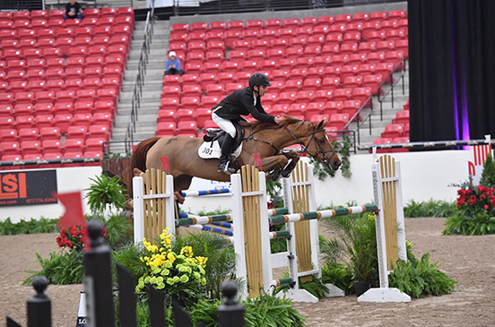 Trent Mcgee and Boucherom Winner 1.35m Jr/Am Grand Prix 2019 Las Vegas National Horse Show