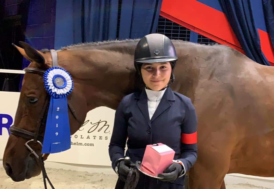 Violet Lindemann Barnett and Luscious Small Junior Hunter 16-17, Reserve Champion 2019 Washington International Horse Show