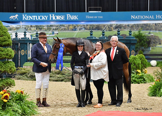 Violet Lindemann Barnett and Luscious Small Junior Hunter 16-17 Grand Champion Small Junior Hunter 2019 National Horse Show Photo by Shawn McMillen