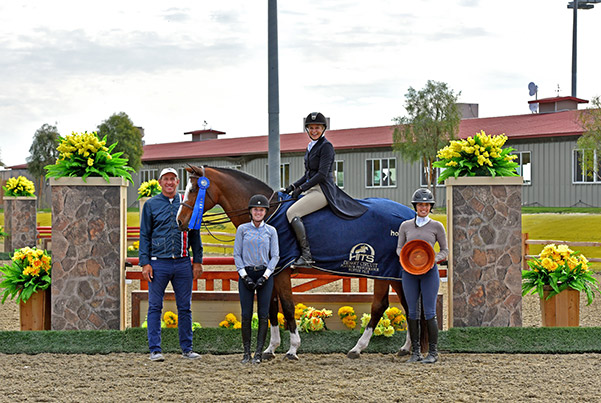 Jaime Krupnick and Conux Hunter Derby Winner 2019 HITS Desert Circuit