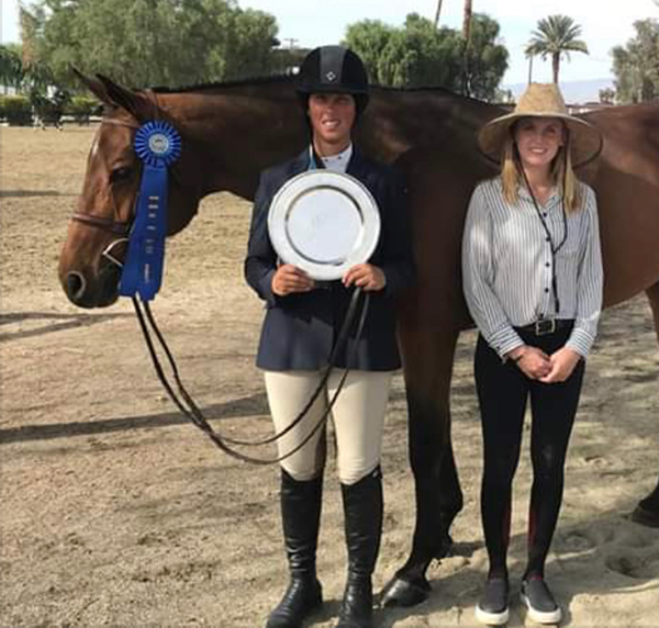 Meredith Mateo and Vanessa Adult Hunter Classic Winner 2019 HITS Desert Circuit