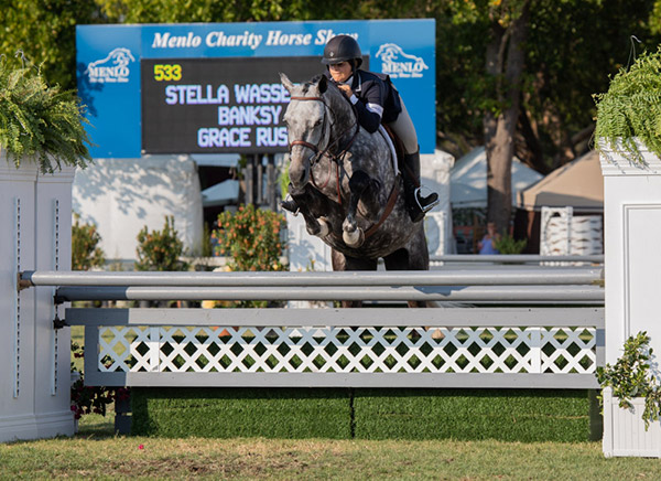 Stella Wasserman and Grace Russo's Banksy 2018 Menlo Charity Horse Show Large Junior Hunter 15 & Under