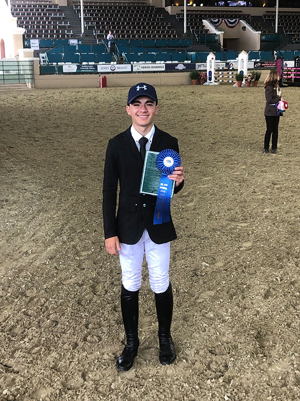 Trent Mcgee and Boucherom Reserve Champion Junior Amateur Jumper 1.20m 2019 Del Mar National