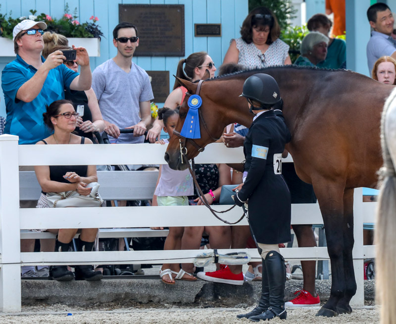 Stella Wasserman and Boss Small Junior Hunter 2018 Devon Horse Show