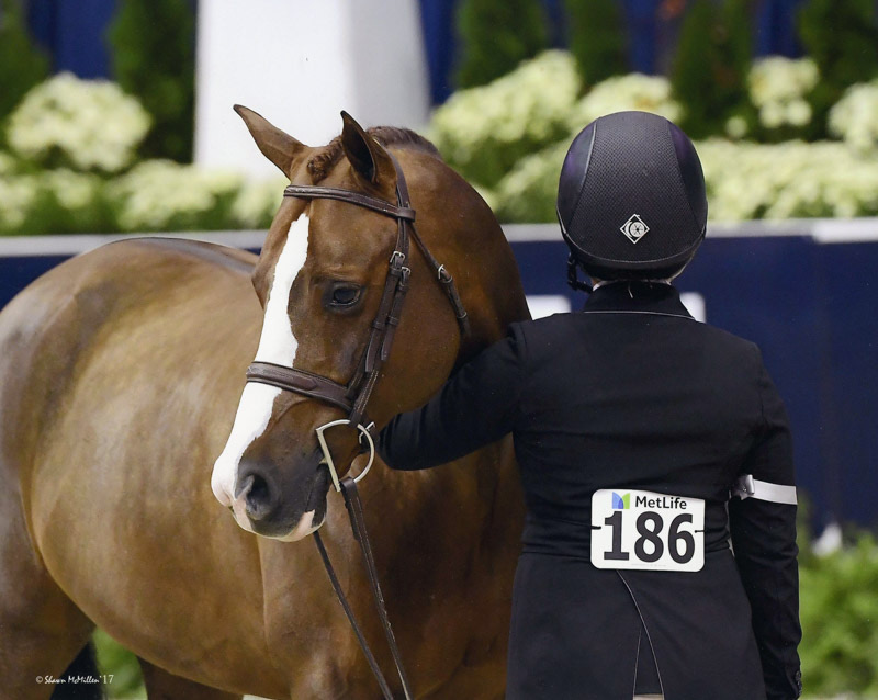 Stella Wasserman and Benetton Grand Champion Pony Hunter 2017 Washington International Photo by Shawn McMillen