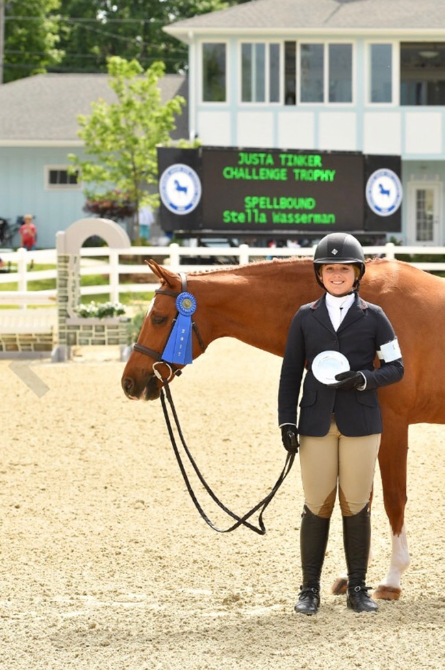 Stella Wasserman and Spellbound Large Pony Hunter 2017 Devon