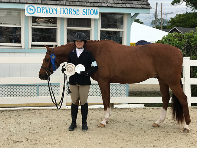 Stella Wasserman and Spellbound Large Pony Hunter 2017 Devon