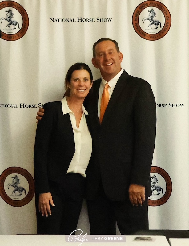 Archie Cox and Keri Kampsen judge the ASPCA Maclay Medal Finals