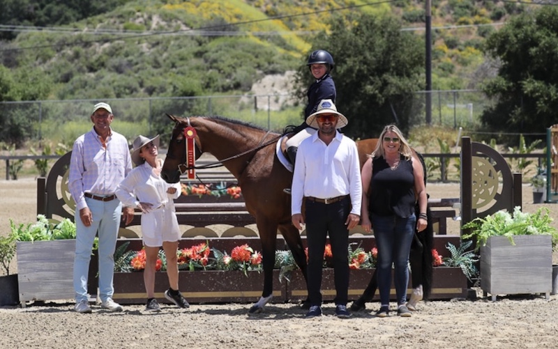 Slate Mellencamp Arroyave and Precisely Qualifying for Junior Hunter Finals at 10 years old 2023 Temecula Photo by Captured Moment Photo